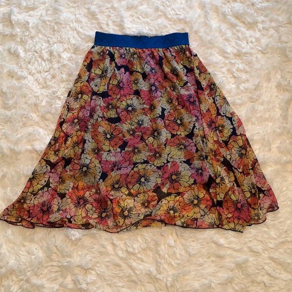 LulaRoe Lola flower print skirt size S